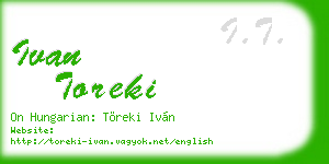 ivan toreki business card